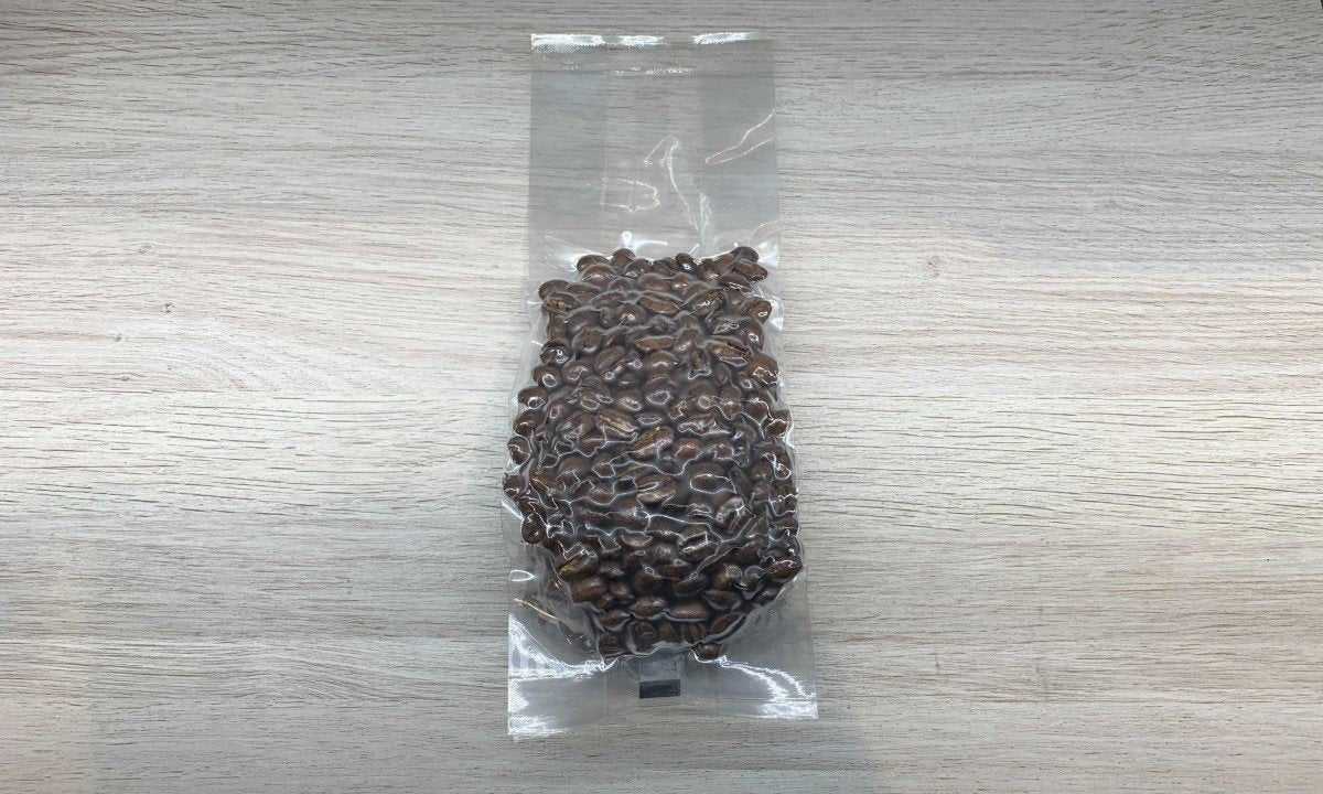 コーヒー豆の真空包装に